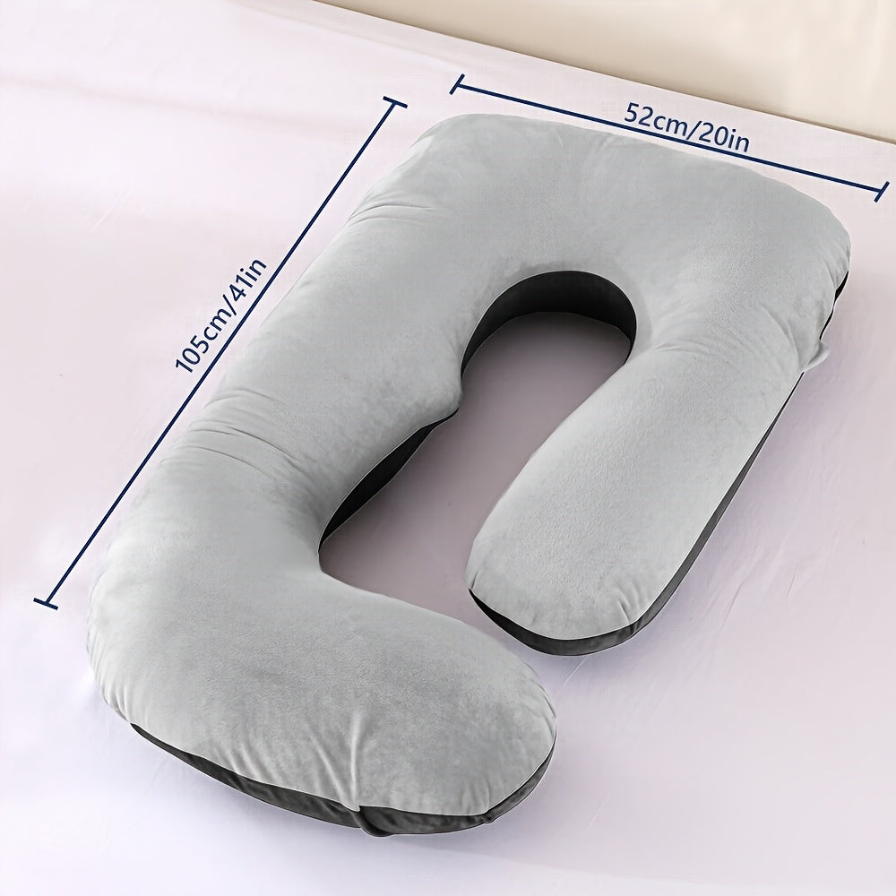J-Shaped Full-Body Maternity Pillow
