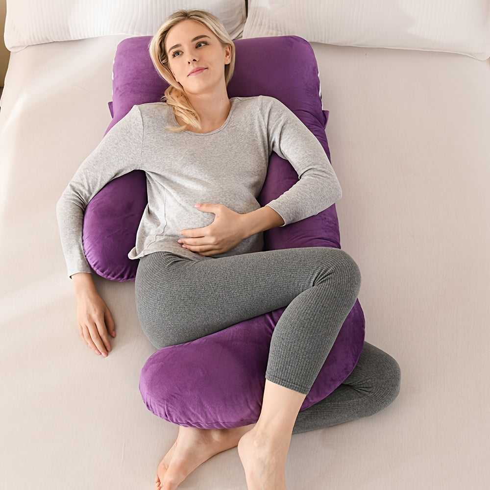 J-Shaped Full-Body Maternity Pillow