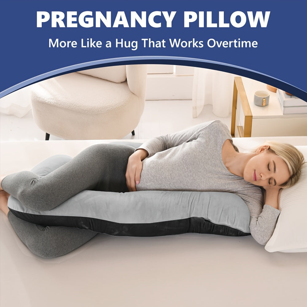 J-Shaped Full-Body Maternity Pillow