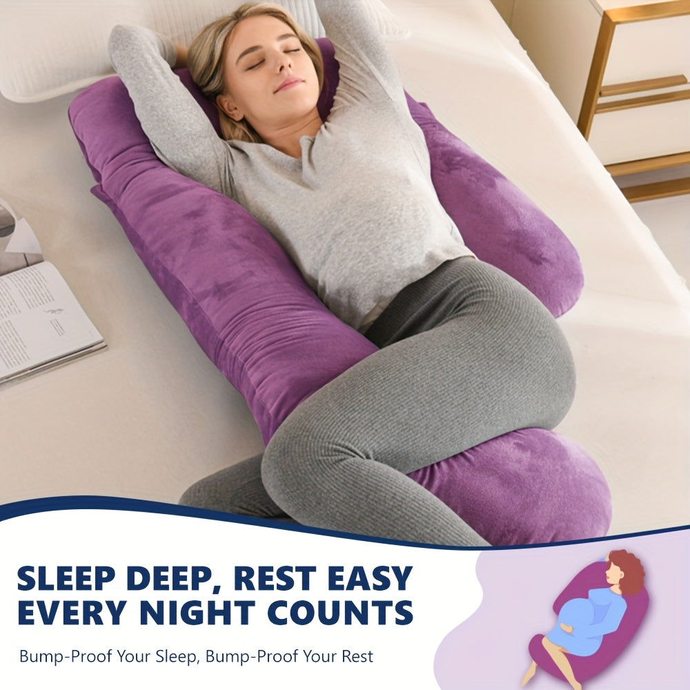 J-Shaped Full-Body Maternity Pillow
