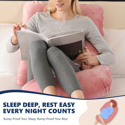 J-Shaped Full-Body Maternity Pillow