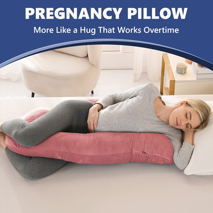 J-Shaped Full-Body Maternity Pillow