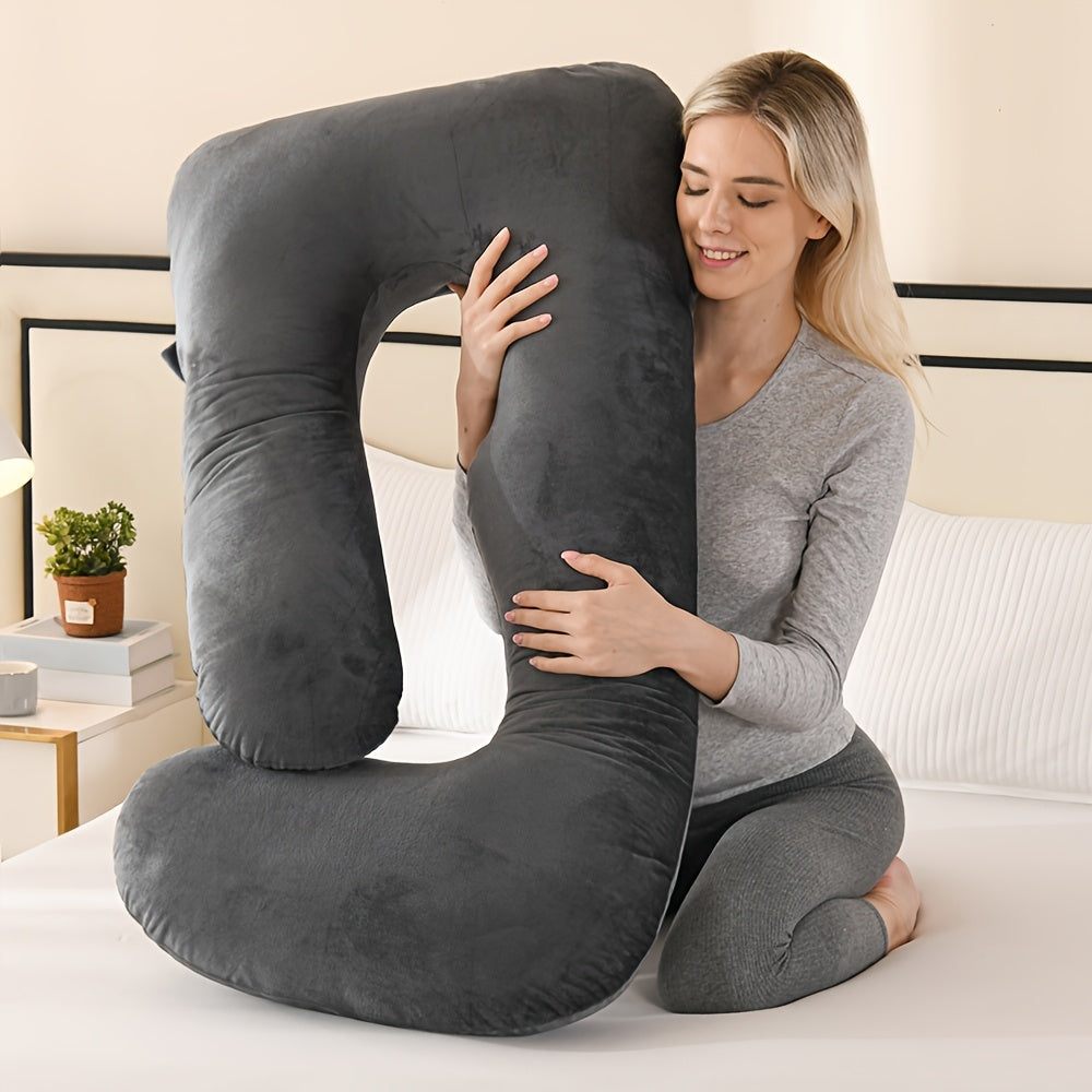 J-Shaped Full-Body Maternity Pillow